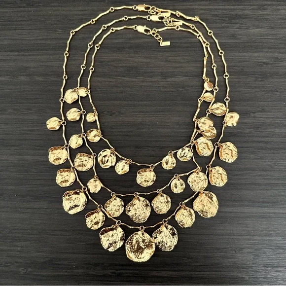 Zara Pack of 3 Medallion Necklaces in Gold Tone - Picture 2 of 9